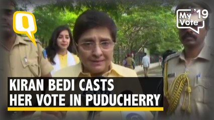 Elections 2019 | Kiran Bedi Casts Her Vote