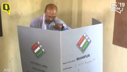 Скачать видео: Manipur CM Biren Singh Casts His Vote in Imphal, Manipur