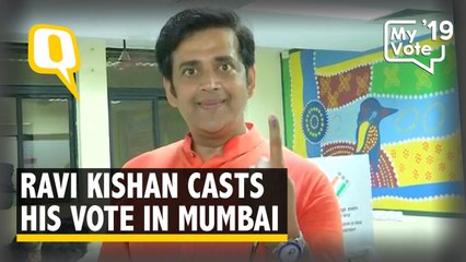 Ravi Kishan Casts his Vote
