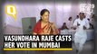 Vasundhara Raje Scindia Casts Vote