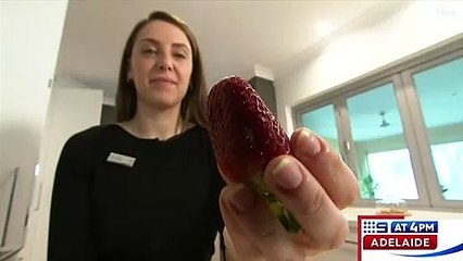 Woman horrified to find a nail in her punnet of strawberries