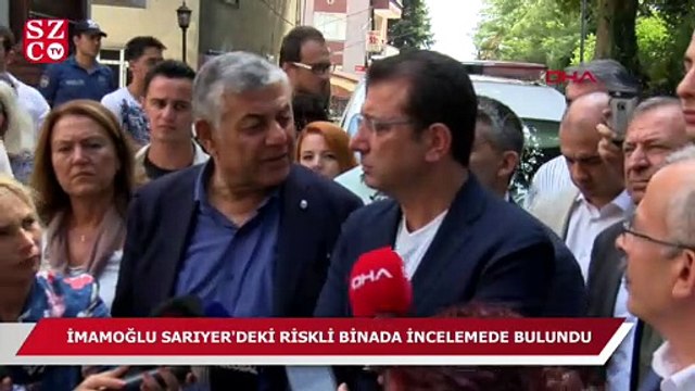 Ekrem İmamoğlu Sarıyer'deki riskli binada incelemelerde bulundu