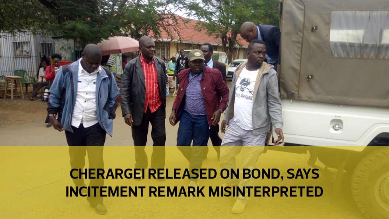 Cherargei released on bond, says incitement remark misinterpreted