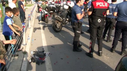 Yunus polisi park halindeki araca arkadan çarptı, iki polis yaralandı
