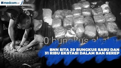 BNN Sita 20 Bungkus Sabu & 31 Ribu Ekstasi di Dalam Ban Serep Mobil