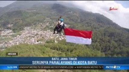 Pengibaran Merah Putih di Langit Kota Batu