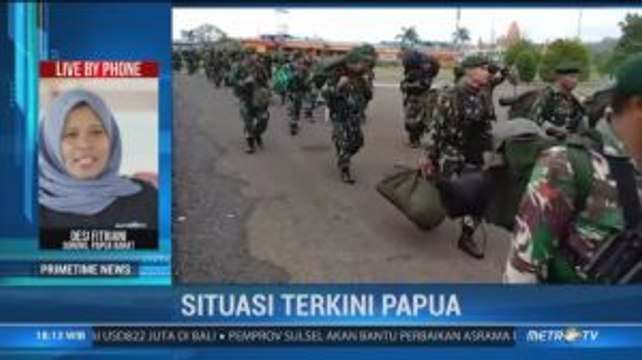Pasukan TNI Bersihkan Sisa Unjuk Rasa di Kota Sorong