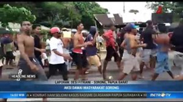 Warga Sorong Gelar Aksi Solidaritas untuk Mahasiswa Papua