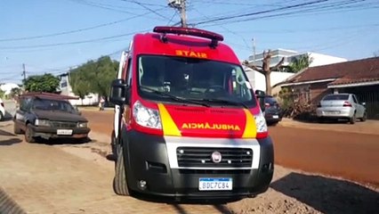 Homem é socorrido após se ferir com lixadeira