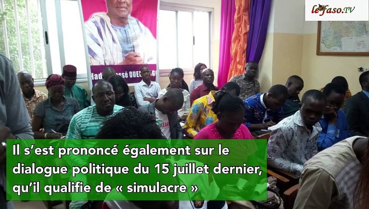 Dialogue politique au Burkina  le faso autrement parle de mascarade du président Kaboré