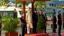 PM Modi Inspects Guards in Male, Maldives