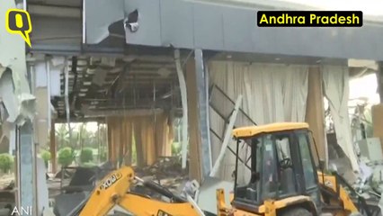 Jagan’s Govt Demolishes Naidu-built ‘Praja Vedika’ in Amaravati