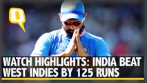 Watch Highlights: India Thrash West Indies by 125 Runs