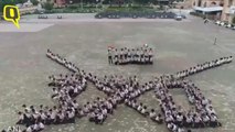 Surat Students Create Human Chain To Celebrate Revocation of Article 370 in J&K