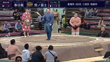 Kasugaryu vs Terunofuji - Natsu 2019, Sandanme - Day 4