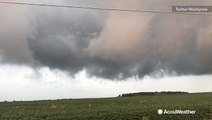 Rotation captured from ominous storm clouds