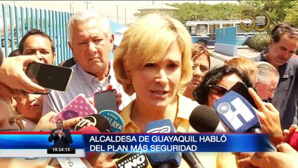 Alcaldesa de Guayaquil se refirió a la implementación de Plan "Más Seguridad"
