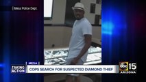 Suspect runs off with two princess-cut diamonds from Mesa store