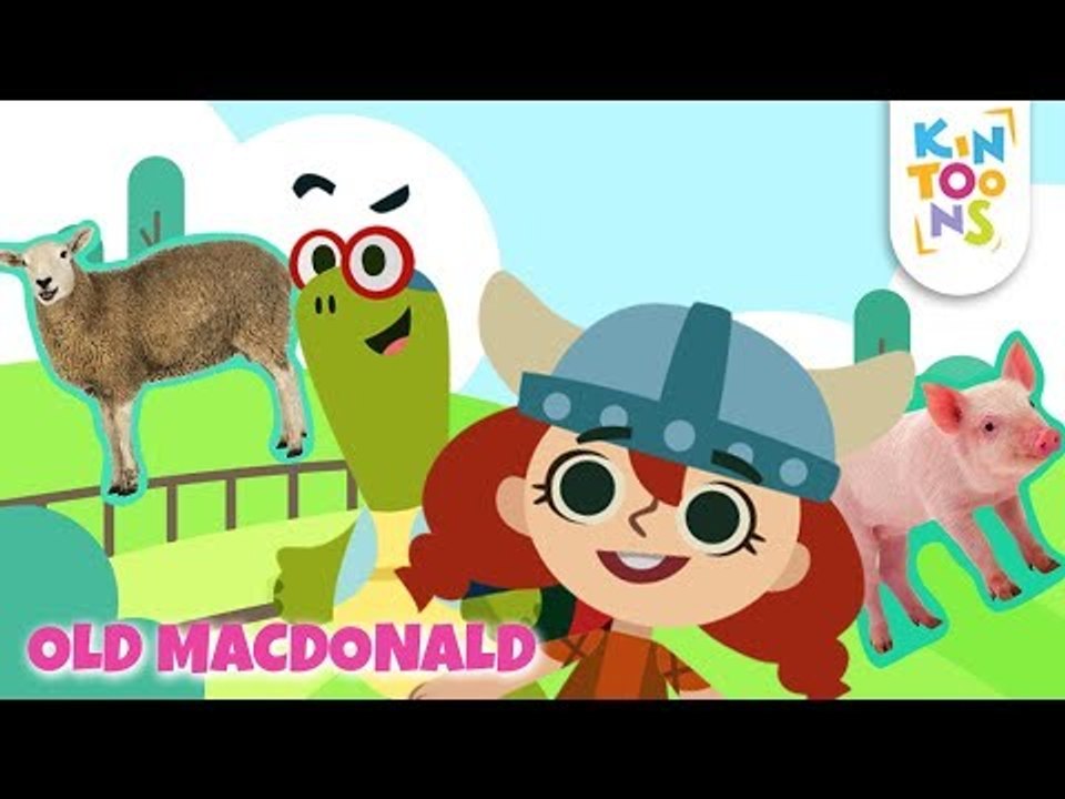 Old MacDonald Had A Farm With Lyrics | Animal Sound Song | Children Songs | KinToons