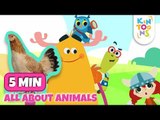 #ReadAlong - Animal Song | Old MacDonald & Row Row Row | Nursery Rhymes & Baby Songs | KinToons