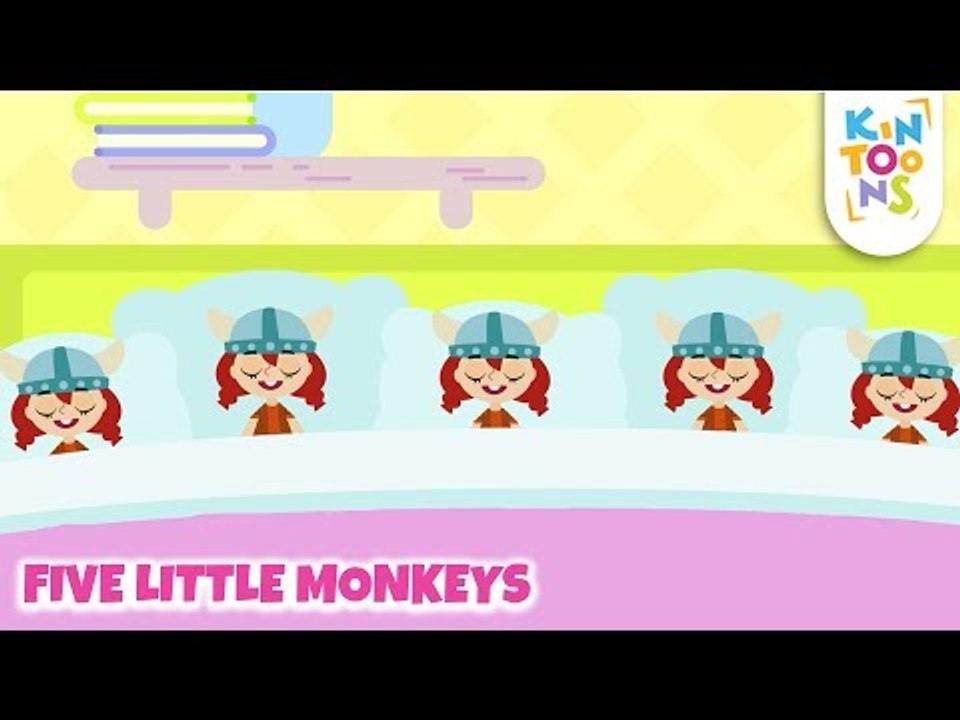 Five Little Monkeys - Number Song | Learn To Count | Nursery Rhymes & Baby Songs | KinToons