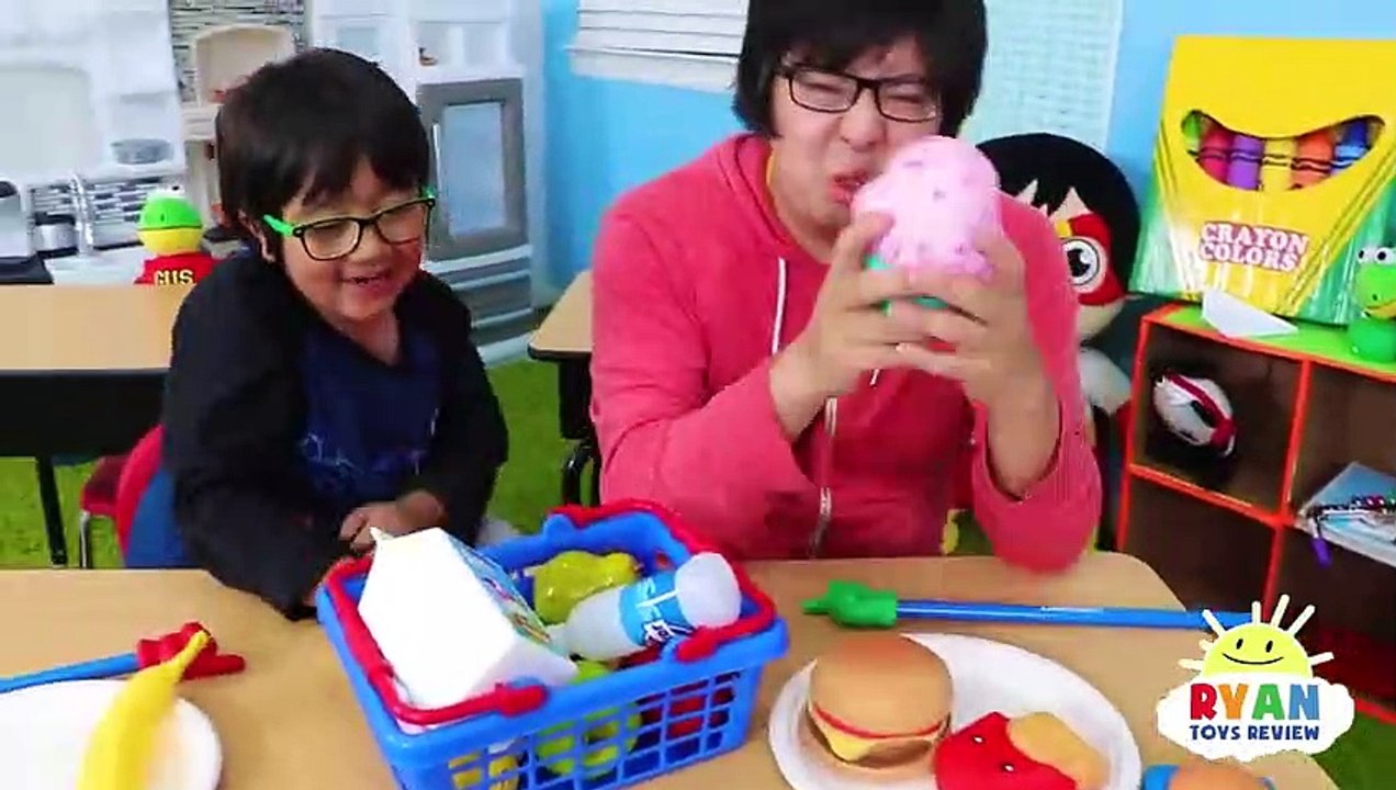 Back To School First Day Ryan Pretend Play Learning Healthy Choices with Teacher!!! Ryan and Daddy learn how to brush teeth and healthy choices to eat fruits and vegetables and learn healthy habits of brushing your teeth everyday!!!