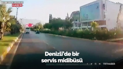 Denizli'de 14 kişinin yaralandığı kazanın görüntülerine ulaşıldı
