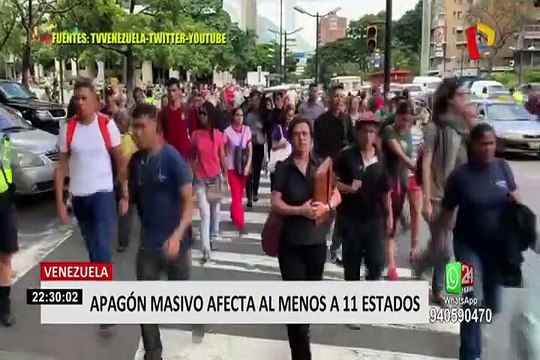 Venezuela: nuevo apagón en Caracas deja once estados a oscuras