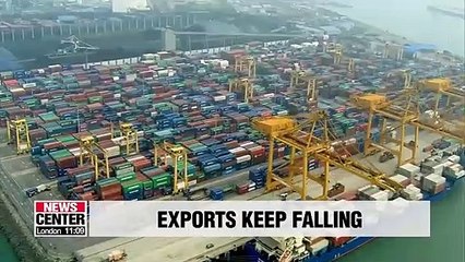 S. Korea's exports fall 13 % y/y in first 20 days of August