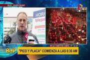 Jorge Muñoz sobre Pico y Placa: trabajamos en función de estadísticas, no de presiones