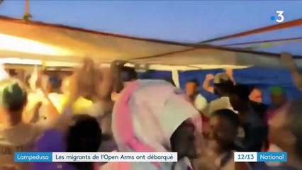 Italie : les migrants de l' "Open Arms" ont débarqué à Lampedusa