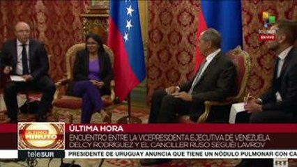 Vicepresidenta de Venezuela se reúne con canciller de Rusia