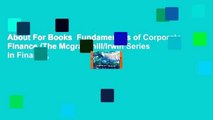 About For Books  Fundamentals of Corporate Finance (The Mcgraw-hill/Irwin Series in Finance,