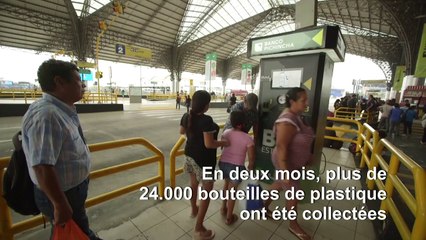 En Equateur, des bouteilles en plastique contre des tickets de bus