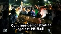 Congress workers protest against Prime Minister Narendra Modi