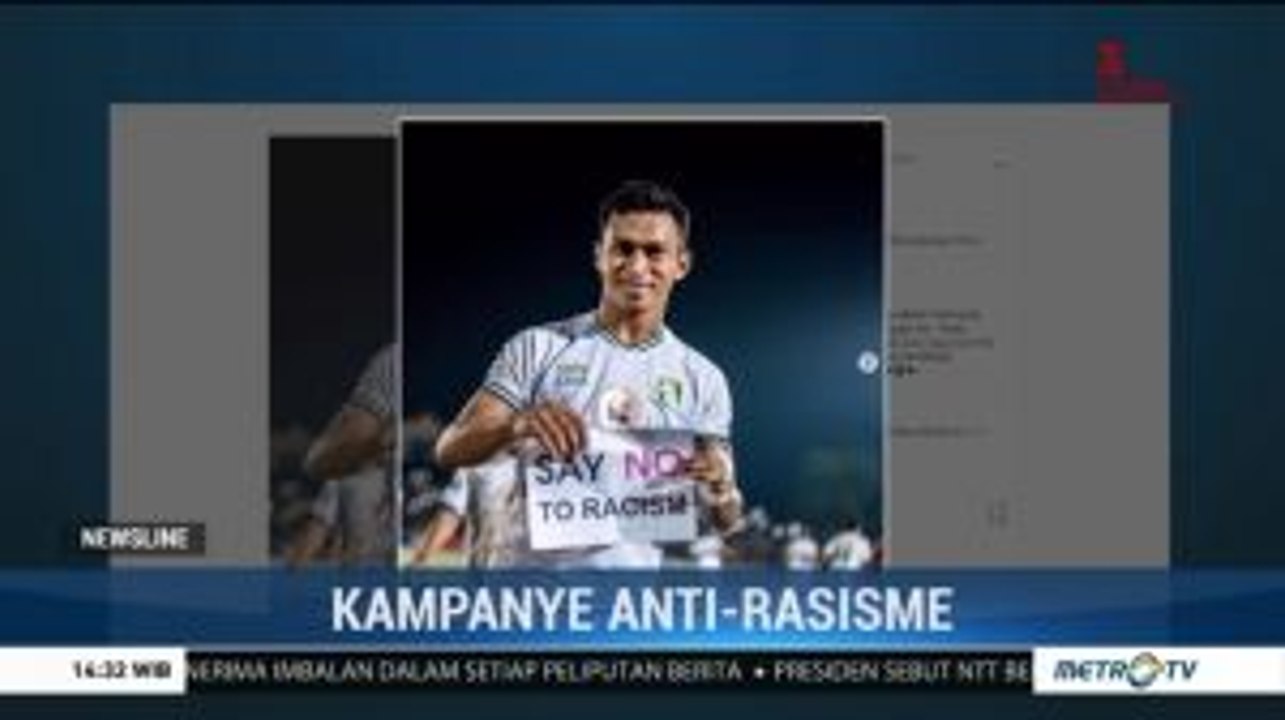 Osvaldo Haay Selebrasi Gol Sambil Kampanyekan Anti-Rasis