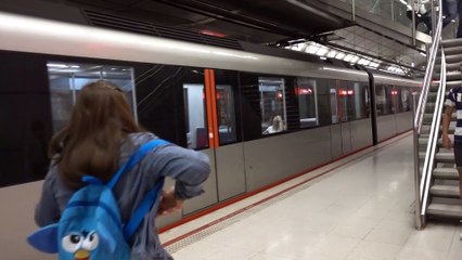 BDMV-274 Aruna & Hari Sharma boarding Bilbao Metro Line 2 at Bagatza for Sarriko Bilbao Aug 19, 2019