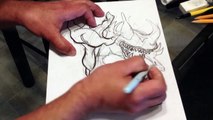 Speed Art : Pencils & Inking BEAST BENDY