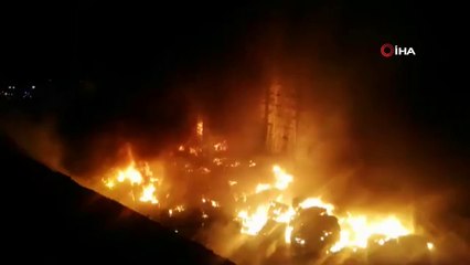 Geri dönüşüm fabrikasında büyük çaplı yangın