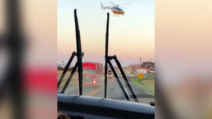 Vídeos mostram perseguição com helicóptero a carro que fugia da PRF na BR-277