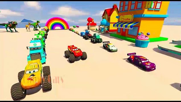 Disney Cars 3 McQueen Monster Truck rainbow - Impara i colori con i palloni da calcio