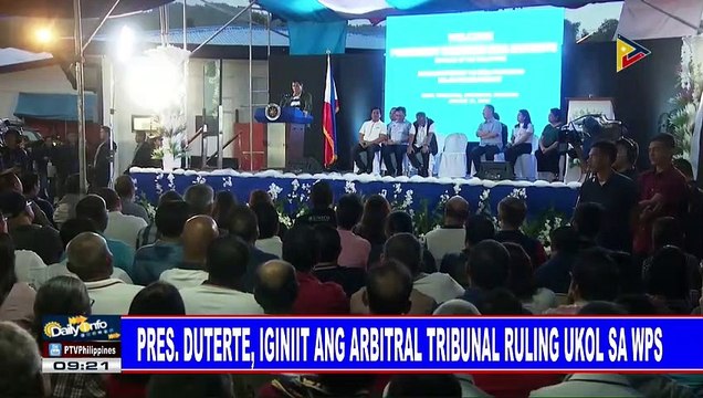 Pres. #Duterte, iginiit ang arbitral tribunal ruling ukol sa WPS