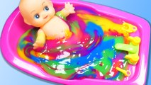 KID Song l Numbers, Counting Baby Doll Colours Slime Bath Time - Toymonster