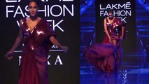 Pregnant Lisa Haydon slips on ramp at Lakme Fashion Week 2019; Watch video | FilmiBeat