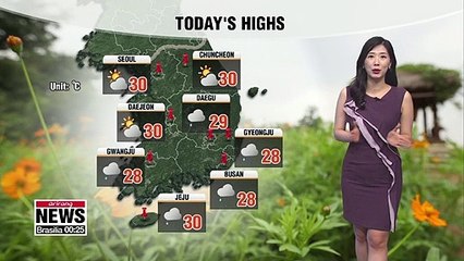 Rain down south to let up this afternoon 082219