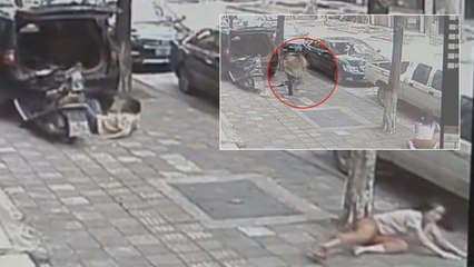 Önce ezmeye çalıştı sonra palayla saldırdı