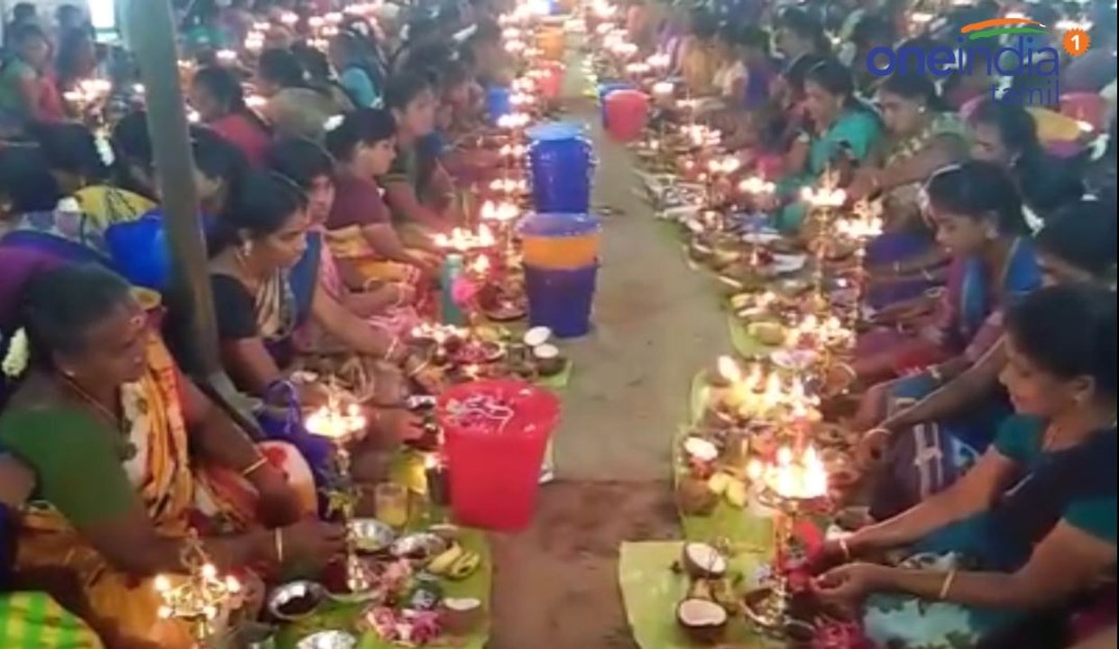 அறந்தாங்கி அருகே மழைவேண்டி பெண்கள் விளக்கு பூஜை செய்து வழிபாடு- வீடியோ