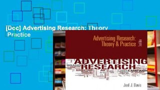 [Doc] Advertising Research: Theory   Practice