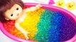 Learn Colors Orbeez Baby Doll Bath Time Playing DIY Play Doh Jelly