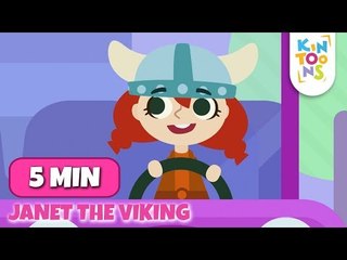 下载视频: Wheels On The Bus With Janet - Plus Lots More Educational Nursery Rhymes Compilation | KinToons